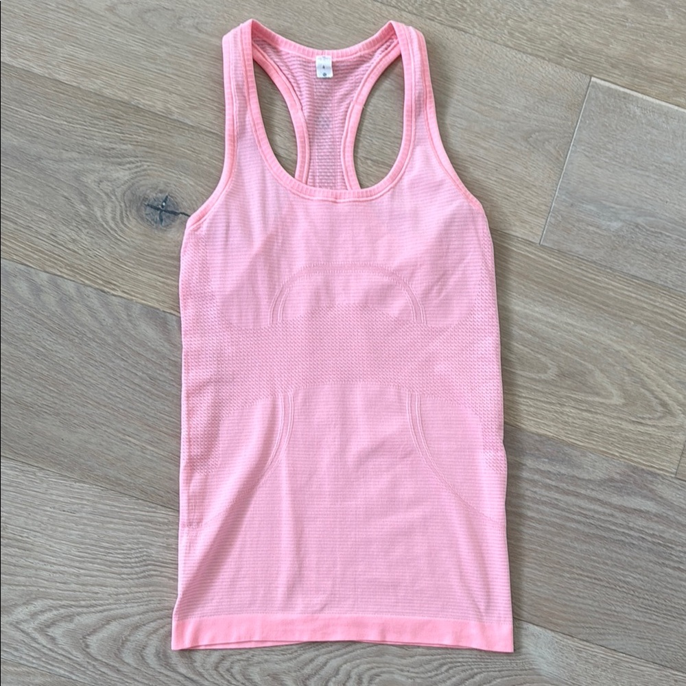 Lululemon Swift Neon Salmon Pink Tank Top 4